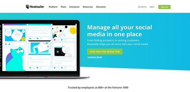 Hootsuite أفضل تطبيق للإنتاجية